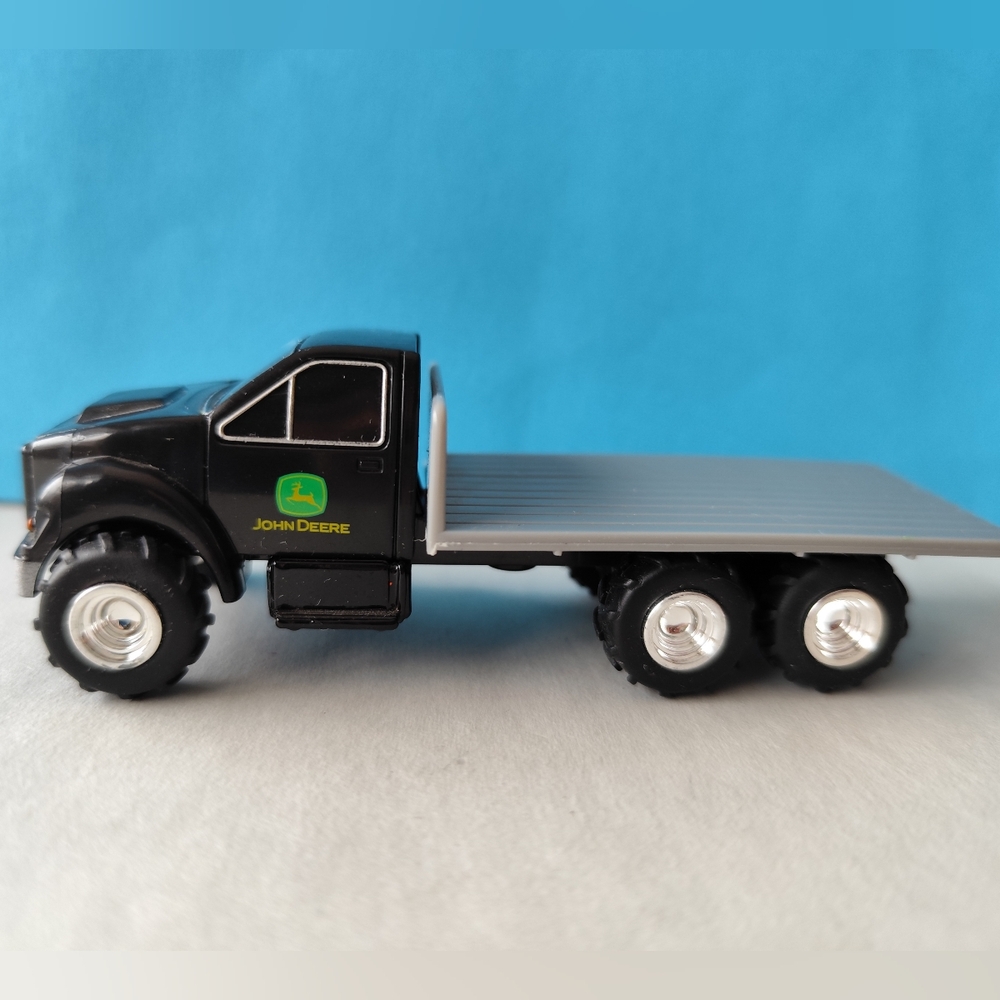 3/$25💙ERTL John Deere Flatbed Farm Truck Toy Black/Gray 1:64 Diecast Plastic